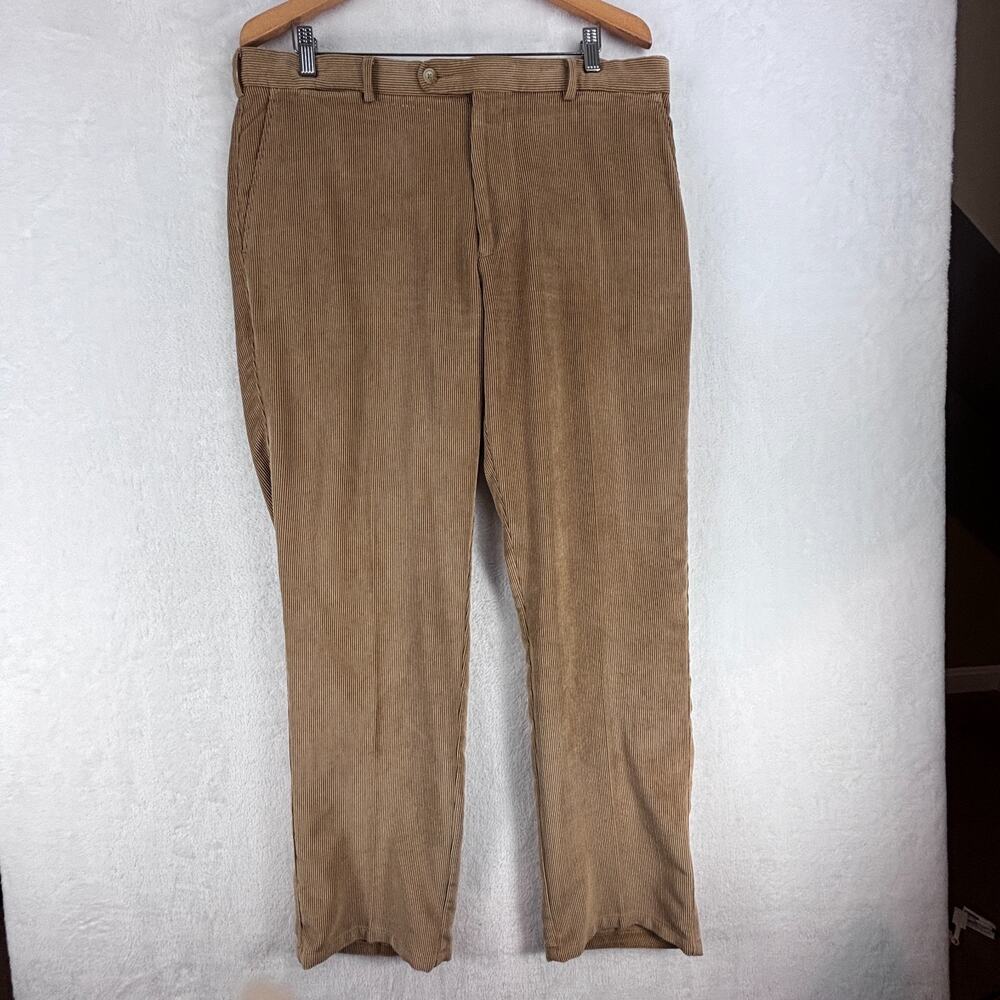 Peter Millar Pants Mens 36x31 Brown Nanoluxe Corduroy Cord Soft Chino Trouser